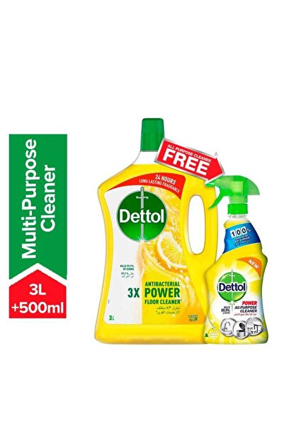 Dettol Anti-bacterial Power All Purpose Floor Cleaner Multicolour 3L+500ml