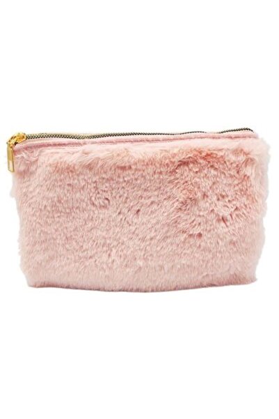 teknotrust Renkli yumuşacık peluş kalem ve makyaj çantası, esnek ve şık okul ...