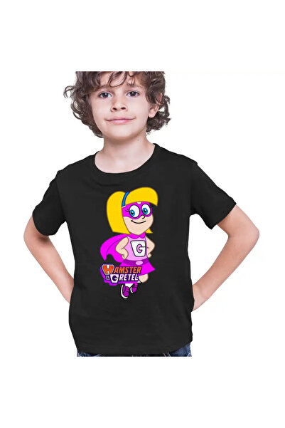 OEM Tricou Copii Baieti Hamster Gretel Super Eroi Gretal