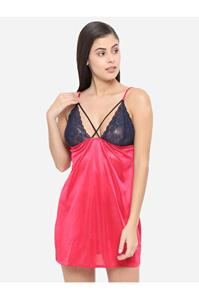 KLAMOTTEN By Styli بيبي دول بفتحة رقبة على شكل حرف V وأشرطة من الدانتيل