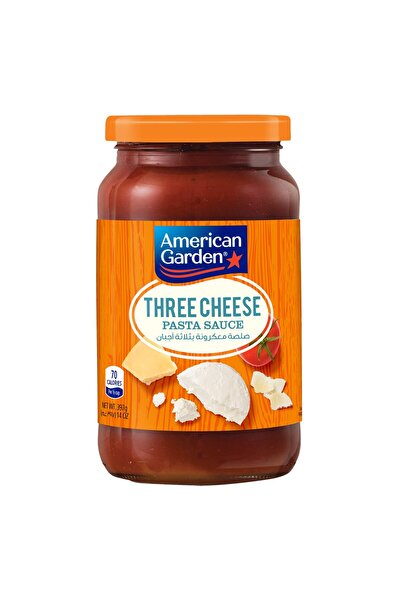 american garden Three Cheese Pasta Sauce 397 g Rich Creamy Blend of Parmesan Romano and Cheddar
