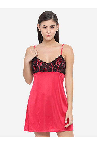 KLAMOTTEN By Styli Lace Insert V Neck Strappy Babydoll