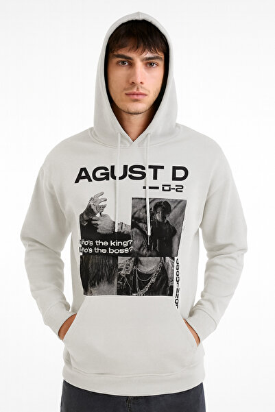CLASSY.MODA Φούτερ με κουκούλα AGUST D - Τσέπη καγκουρό - Άνετο unisex hoodie...