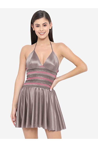 KLAMOTTEN By Styli بيبي دول من الساتان بفتحة رقبة مكشكشة