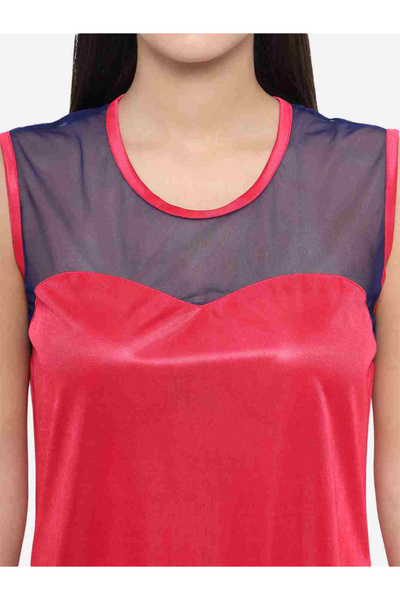 KLAMOTTEN By Styli بيبي دول ساتان بفتحة رقبة وهمية سادة