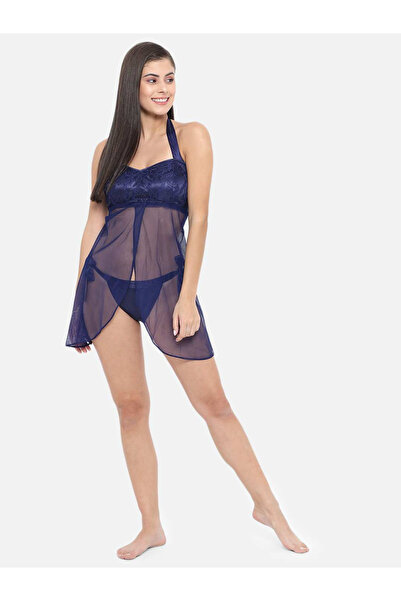 KLAMOTTEN By Styli بيبي دول دانتيل برقبة على شكل هالتر وحاشية غير متماثلة