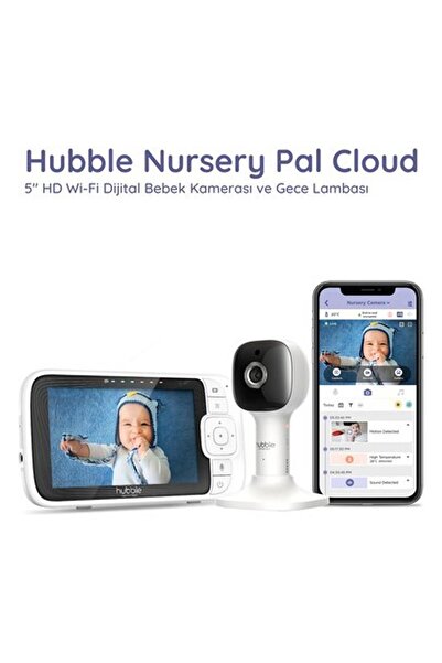 Hubble Nursery Pal Cloud 5" Hd Wi-Fi Dijital Bebek Kamerası + Gece Lambası