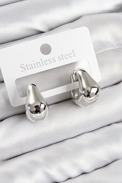 Clariss Brass Ring Model Silver Color Women's Earrings