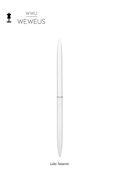 Weweus White Plain Luxury Ballpoint Pen