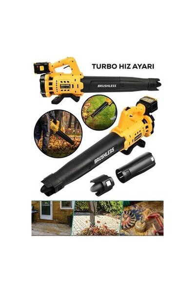 Graizer 21 V Çift Akülü Turbo Motor 2800 Rpm Yaprak Hava Üfleme Makinesi