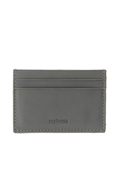 Dıvarese Gri Kadın Deri Kartlık