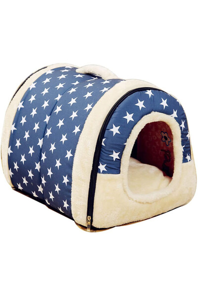 eR D L Κρεβάτι για σκύλους ή γάτες, διαστάσεις 40x35x35cm, μπλε.