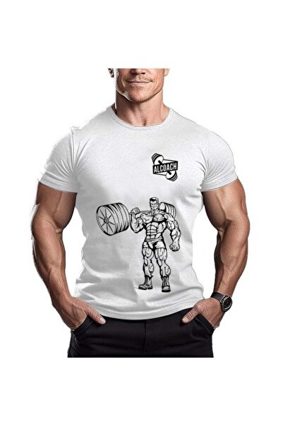 Alcoach Men's Oversize T-shirt - - NEVER GIVE UP Printed