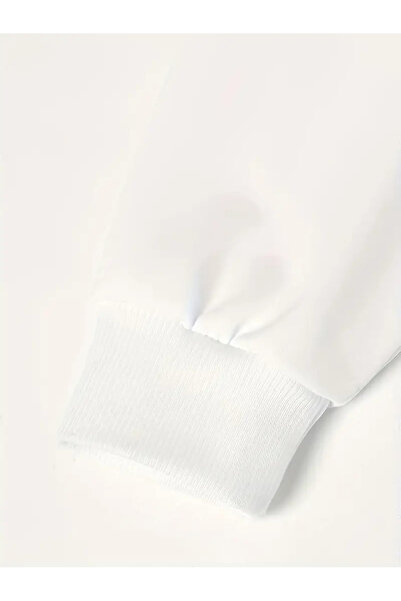 Marjill Бяла блуза с обло деколте и леопардов мотив