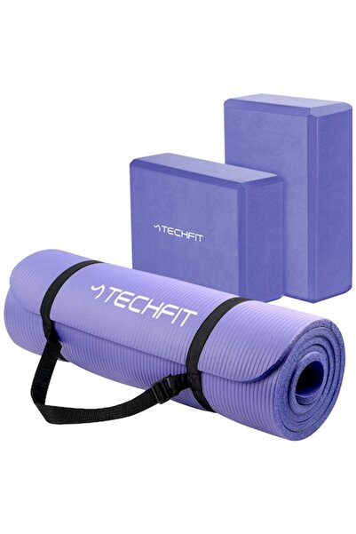 Techfit SET YOGA TECHFIT®, 1x Saltea de antrenament + 2 x Blocuri de yoga, NBR