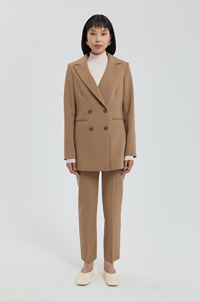 Nihan Pantolon Ceket Takım Camel