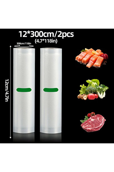 choice2 لفات غلق الفراغ 12 سم، 2 لفة، سطح محكم للغلق الأمثل، مثالية لحفظ الطعام