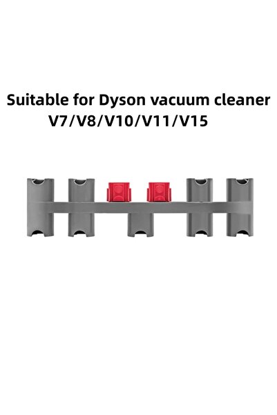 Choice رمادي مناسب لمكنسة دايسون الكهربائية V7/V8/V10/V11/V15 رف تخزين برأس شفط ذو تسعة فتحات، معلق
