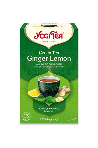 Yogi Tea Ceai bio Verde, ghimbir si lamaie, 17 pliculete 30.6g