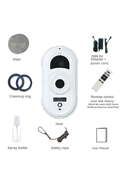 Choice منظف ​​نوافذ آلي بمقبس أوروبي 220 فولت، منظف نوافذ آلي ذكي، ينظف الزجا...