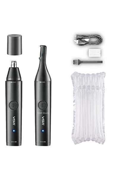 Choice مع حقيبة فقاعات VGR قابلة للغسل ماكينة تشذيب شعر الأنف واللحية والوجه ...