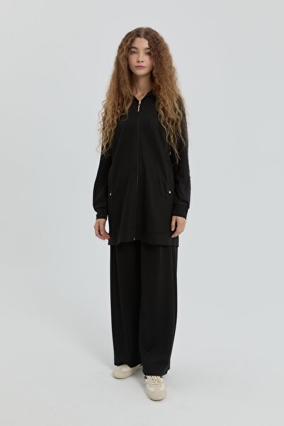 Nihan Örme Pantolon Tunik Takım Siyah