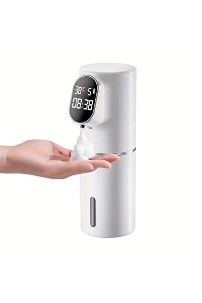 Choice موزع صابون أوتوماتيكي أبيض بدون لمس، موزع صابون رغوي سعة 320 مل، شاشة ...