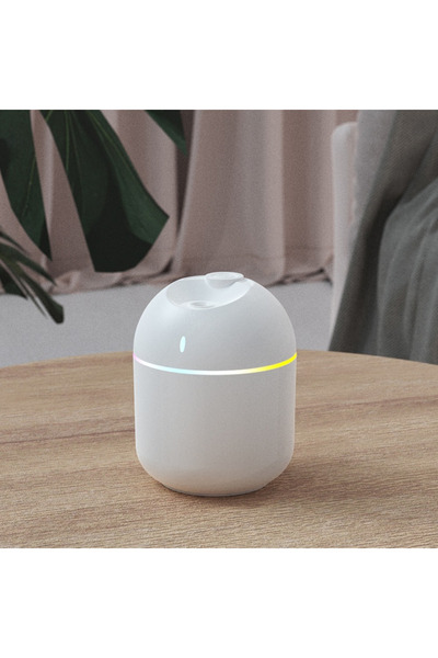 Choice مرطب هواء أبيض 270 مل مع رذاذ بارد وناشر رائحة مع ضوء ليلي LED مع حماية من انقطاع التيار الكهربائي ومنفذ USB