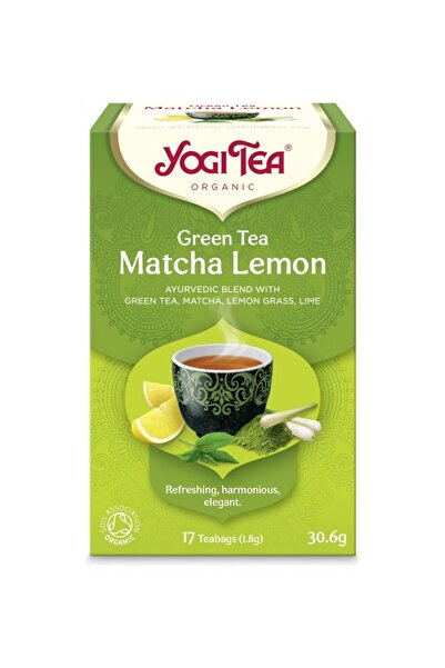 Yogi Tea Ceai bio Verde cu matcha si lamaie, 17 pliculete 30.6g