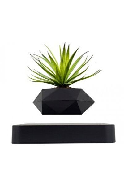 FRAMMINO Ghiveci floral levitant FRAMMINO®, gravitational in camp magnetic, rotativ, negru, decorativ pentru