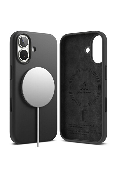 Ringke Husa iPhone 17 Silicon Magnetic MagSafe, Negru