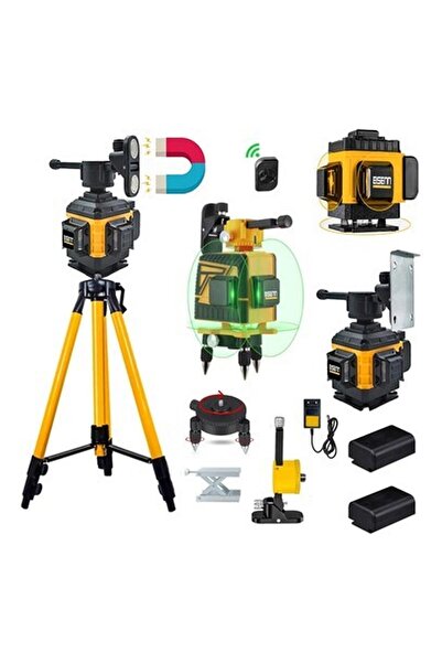 Eisenn Germany Kumandalı Mıknatıslı 12 Köşe Artı Lazer Terazi Distomat Yeşil Çizgi 2 Akülü 360 Derec