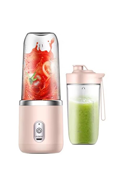 Choice pink 1pc Portable Small Electric Juicer Stainless Steel Blade Cup Juicer Fruit Automatic Smoothie Ic