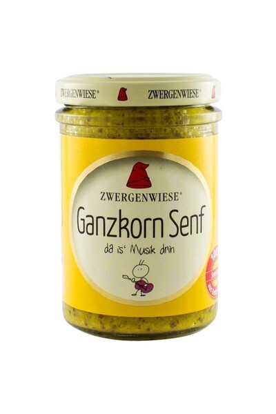 Zwergenwiese Mustar bio cu seminte de mustar intregi, 160ml