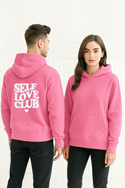 ArtYus Φούτερ Self Love Club Πολύχρωμο με τύπωμα με κουκούλα