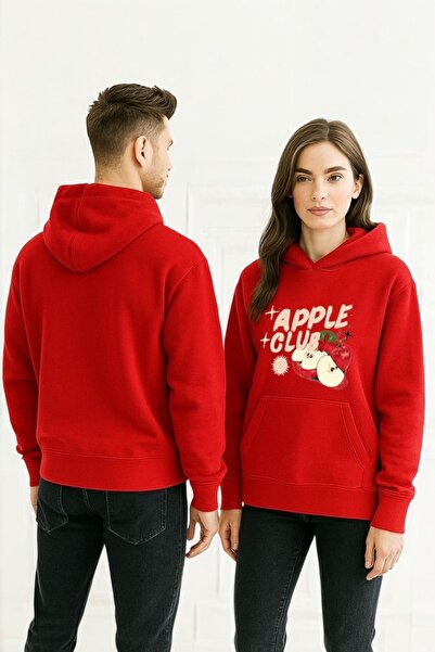 ArtYus سويت شيرت بغطاء للرأس مطبوع عليه ألوان أبل كلوب