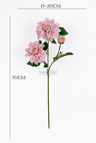 Yapay Çiçek Deposu Yapay Çiçek 3lü Yıldız Gülü Dalı 70 cm Pembe