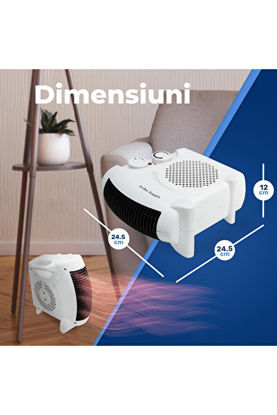 Echo Soul Aeroterma electrica Echo Soul®️, portabil, cu 2 trepte de caldura, ventilator, 1000 W, 2000 W, 2 kW