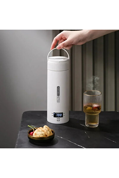 Choice US White 500ML Electric Kettles Portable Tea Coffee Kettle Travel Boil Water Thermal Cup Anti-Scald