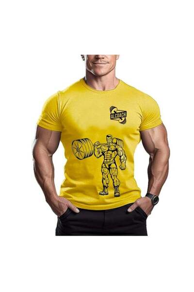 Alcoach Men's Oversize T-shirt - NEVER GIVE UP Printed