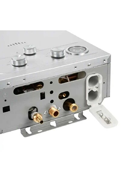 DacEnergy Incalzitor instant, pe gaz, GNL, carcasa din otel inoxidabil, afisaj LED si butoane control, 12 L