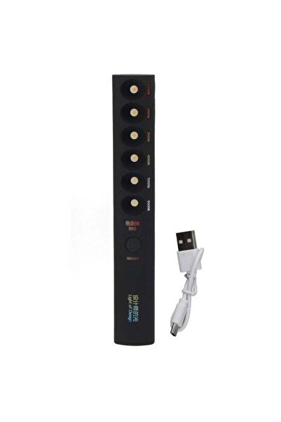 Bukela عصا مصباح درجة حرارة اللون المحمولة، قابلة لإعادة الشحن، 6 أوضاع