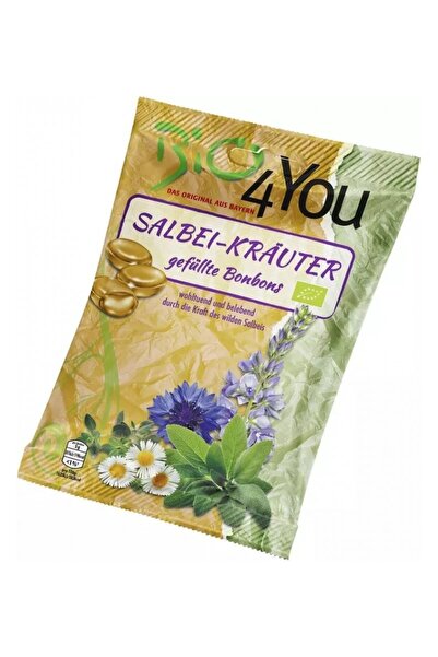 BIO4YOU Dropsuri bio cu salvie si plante medicinale, 75g Bio 4 You