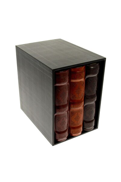 PROCART Set of 3 albums, 10x15 format, 600 photos, -leather, decorative wooden box