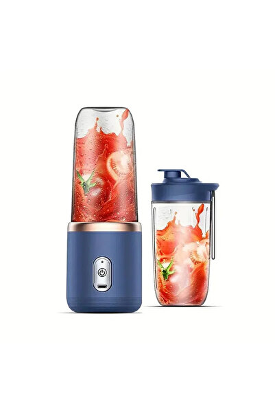Choice Blue 1set-New portable juicer with 2 cups, USB rechargeable mini blender, fresh juicer cup, personal