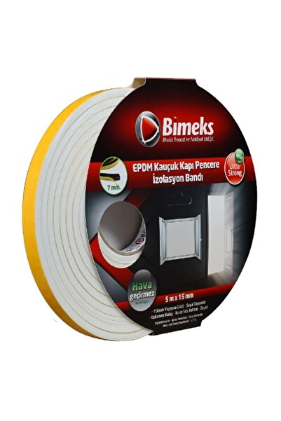 bimeks Door Window Tape Epdm White 15Mmx5M