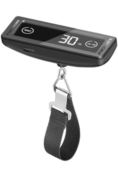 Promate Travel Luggage Scale with Touch Screen LCD, 40kg Max Capacity, Compact Digital Suitcase Weig