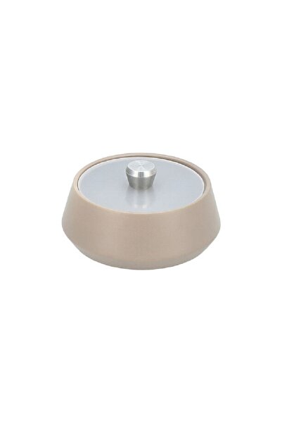 Dallaty beige porcelain date bowl with lid 15.5*15.5*10 cm