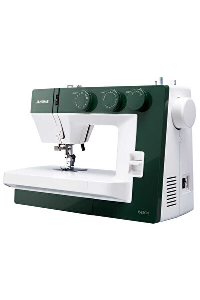 Janome Masina de cusut electromecanica 1522GN, 25 Programe, 860 Imp/Min, 60W, Alb/Verde
