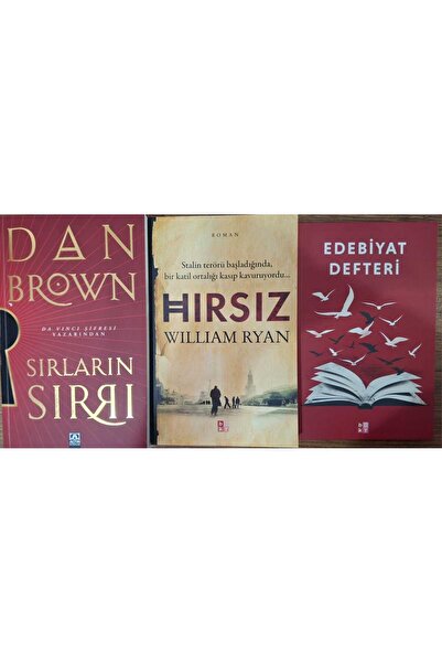 Altın Kitaplar BKY-DAN BROWN -SIRLARIN SIRRI +HIRSIZ+EDEBİYAT DEFTERİ (3'lü Set)